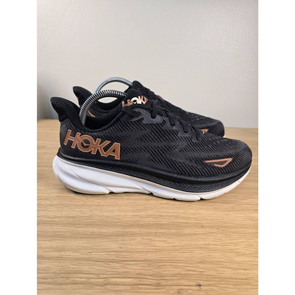 Hoka One One Clifton 9 Sneakers Black Rose Women’s Running Shoes Size 8.5